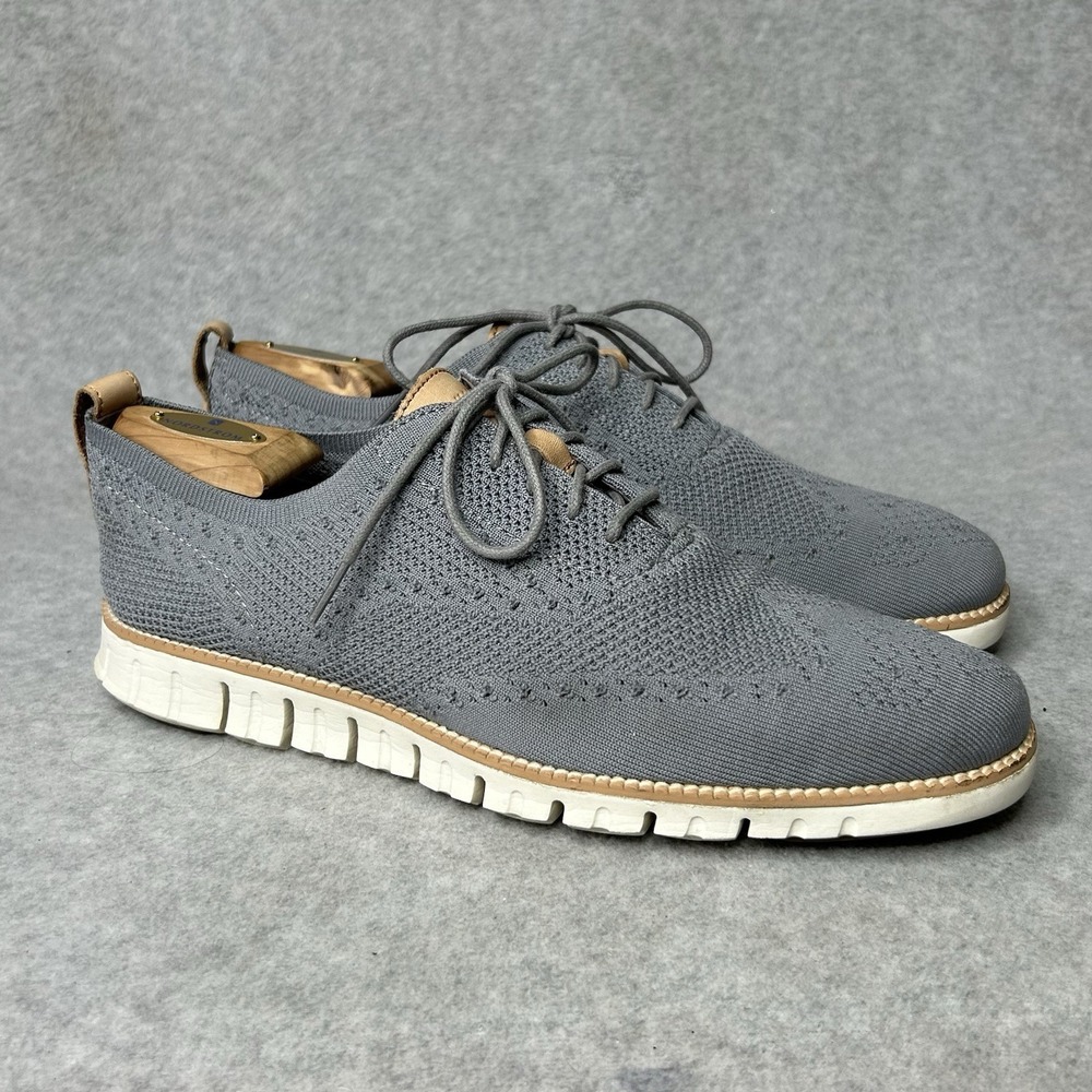 Cole Haan Mens Shoes ZEROGRAND Remastered Stitchlite Wingtip Oxfords Gray 11.5 M